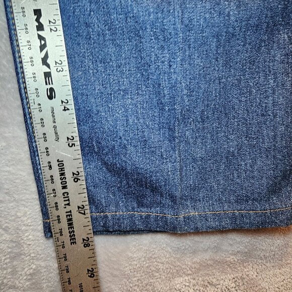L.L. Bean Blue Jeans Womens 12 straight leg High Rise medium wash Mom all cotton - Picture 8 of 11